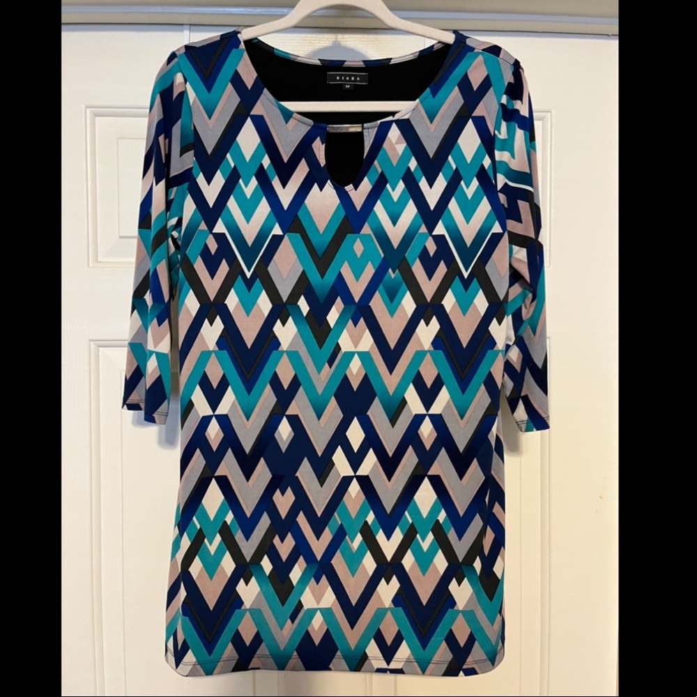Kiara Blue and black symmetrical dress